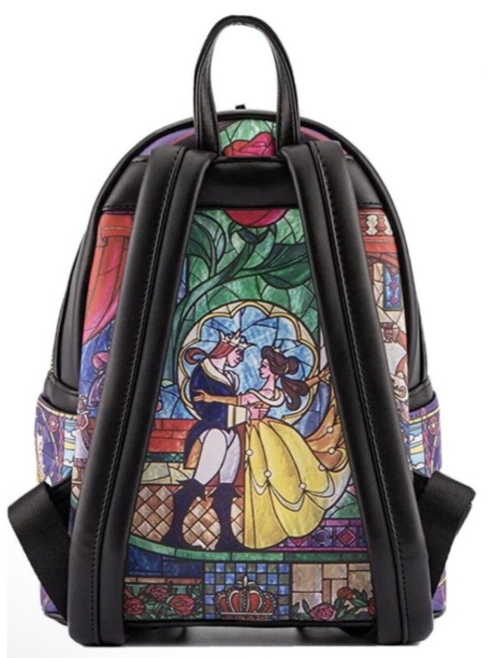 Loungefly Beauty and the Beast Belle Castle Mini Colorful Scene Backpack NWT - Picture 2 of 11